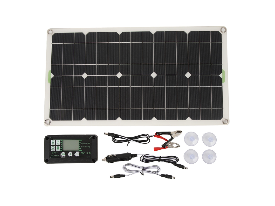 Painel Solar 250 W com Duas USB e Controlador 30 a BRILVIBERA