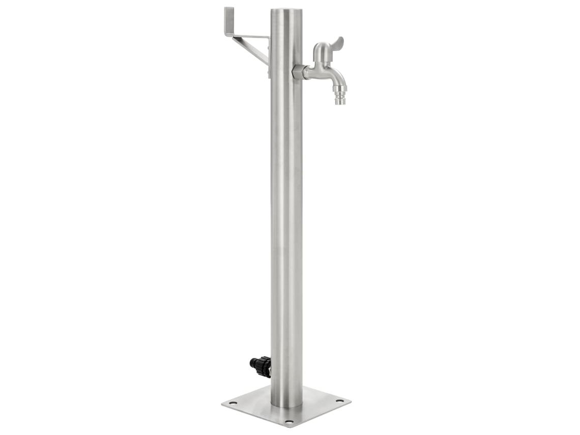 Vidaxl Coluna De Água Para Jardim Em Aço Inoxidável Redonda 65 Cm