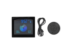 Rebe-reloj Digital De Ducha De Parede De 5 Polegadas Com Temporizador Alarme Temperatura Umidade Impermeável Preto Para Banheiro Lar