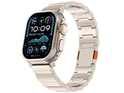 Bracelete para Apple Watch 42/41/40/38mm Liga de Titânio com Fecho Magnético de Elo Único Laranja Titânio XIAOMOYU