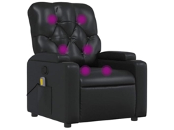 Massage Recliner Chair, Massage Recliner Chairs Vidaxl Preto Couro Artificial