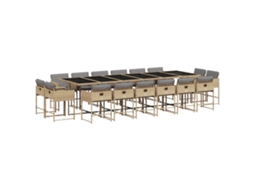 Garden Dining Set, Garden Dining Sets Vidaxl Bege Rattan / Vime (n/a)
