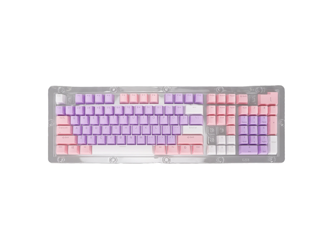 Aetheria teclas para Teclado Mecânico 107 Teclas Translúcidas Três Cores Layout Arco Abs