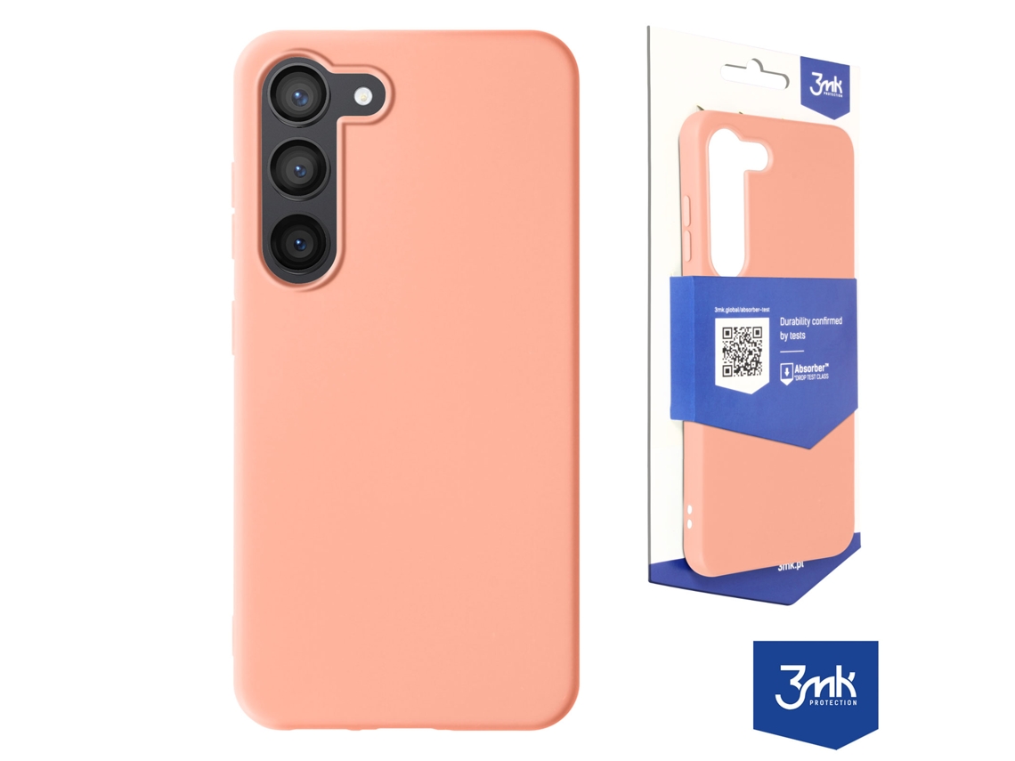 Capa para Samsung Galaxy S23/S23+ 3MK Silicone Rosa
