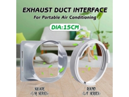Mangueira de Exaustão com Conector e Flange para Dutos de 5.91 Polegadas e Ar Condicionado Portátil LAXISCREED