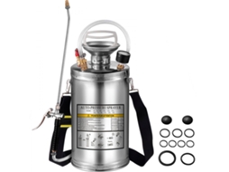 Pulverizador Manual Em Aço Inoxidável 6l Com Bico Regulável, Manómetro E Correia Tekmaquinas