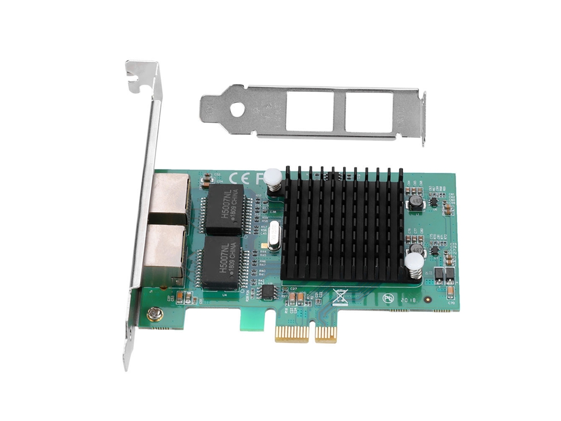 Placa De Rede Ethernet Gigabit De Duas Portas Intel 82575eb Adaptador Pci-e Rj45 Wifi