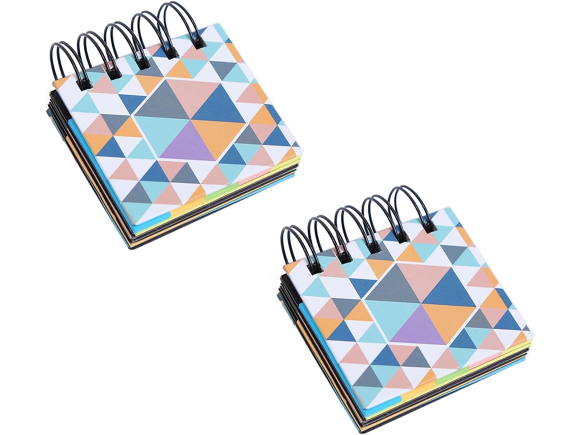 2 Peças Bloc-notes Com Autocolantes Mémos Portáteis Cahier De Planification Pour Et Bureau