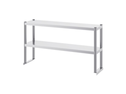 Prateleira Dupla De Aço Inoxidável Succebuy De 2 Níveis, 12 X 48 Polegadas, Para Mesa De Preparação