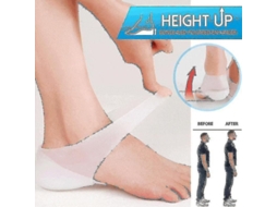 1 Par de Palmilhas de Silicone Invisíveis Aumento de Altura com Conforto e Estabilidade