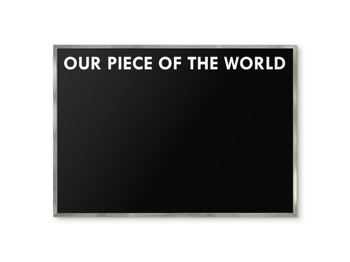 Quadro de vidro magnético Nosso pedaço do mundo para o hall Espelharte (100x70 cm)