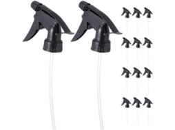 Frascos de spray de plástico preto de alto desempenho, pacote com 20 unidades.