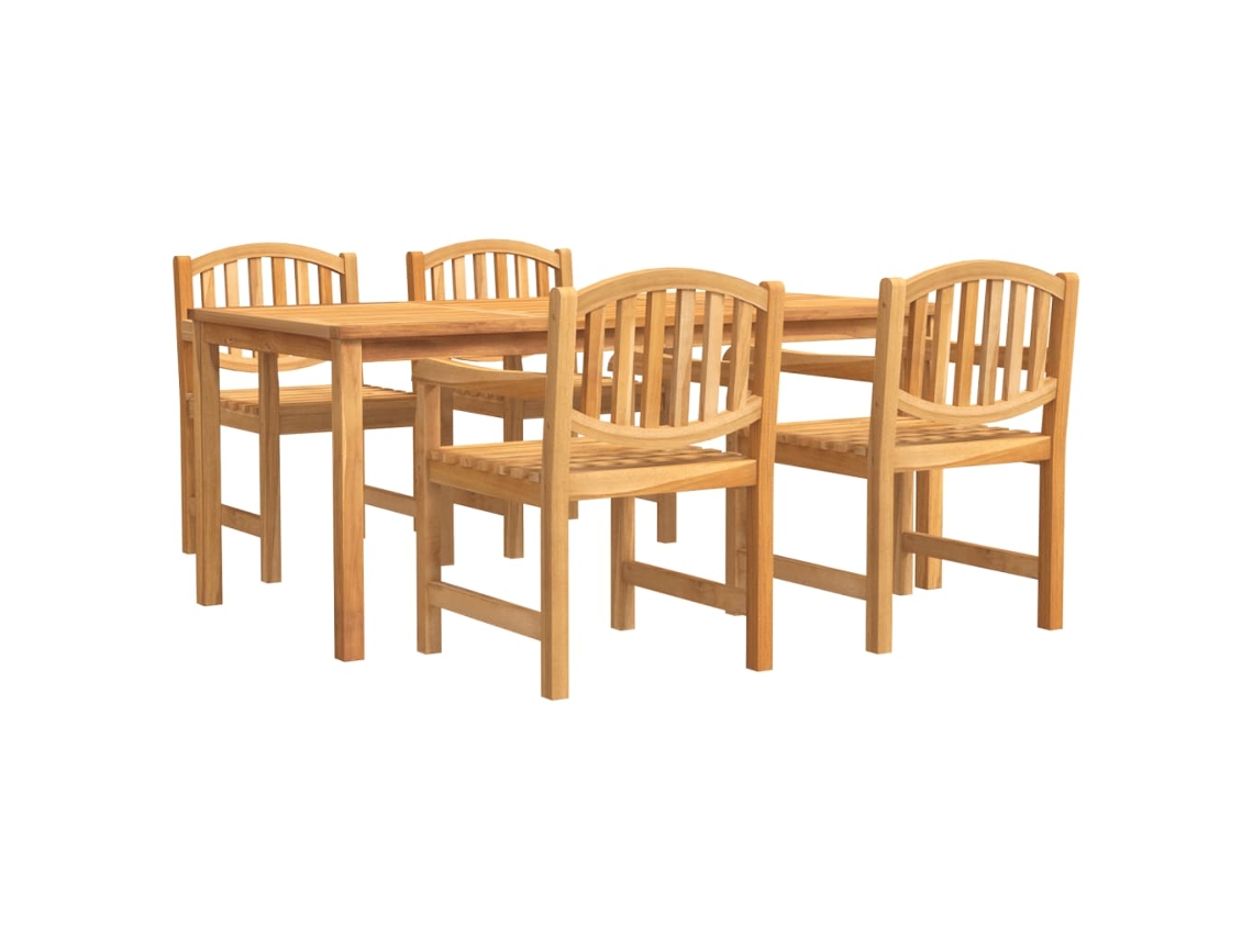 Garden Dining Set, Garden Dining Sets Vidaxl Marrom Madeira (mesa Com 180 Cm De Comprimento)