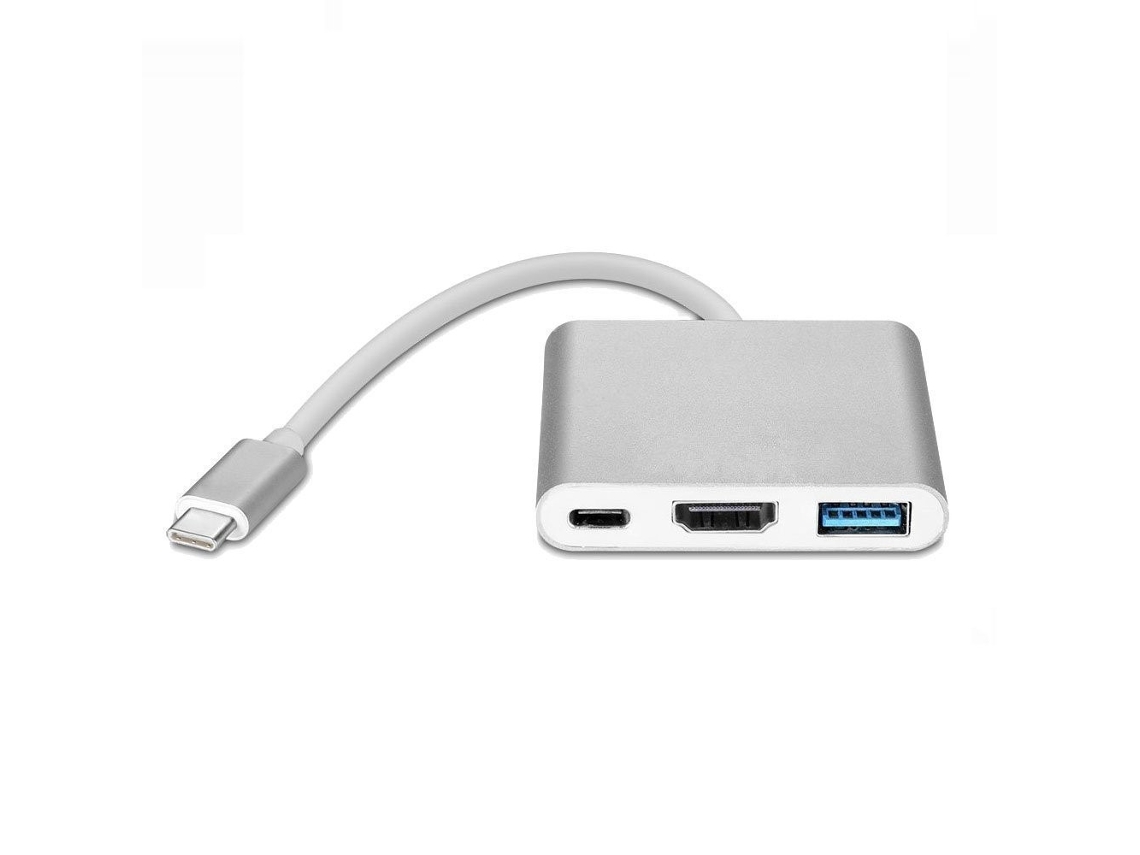 Adaptador Multiportas Inf Usb C Para Usb, Usb C , Compatível Com Hdmi 4k Brilvibera (usb Pd)