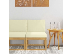 Vidaxl Conjunto De Sofás Para Exterior Branco E Creme 59 X 63 X 73 Cm