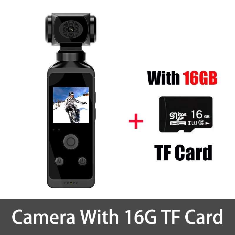Câmera De Ação Com Tela De 1,3 Polegadas (16 Gb), Rotação De 270° E Gravação De Vídeo Ao Ar Livre.