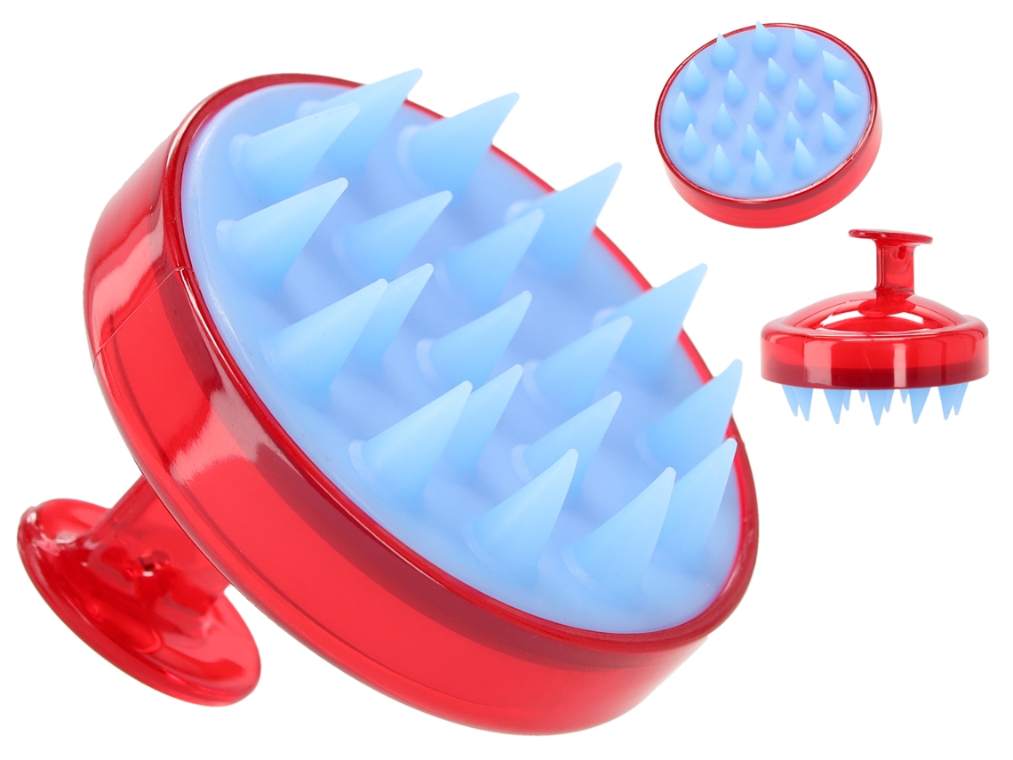 Escova De Massagem De Silicone Para Lavagem De Cabelo E Massagem No Couro Cabeludo Brilvibera