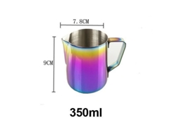 Espumante de Café 350Ml-Jarro de Leite de Aço Inoxidável Cor Arco-Íris Copo de Espuma de Leite Xícara de Café de Chá de Leite T YWEI