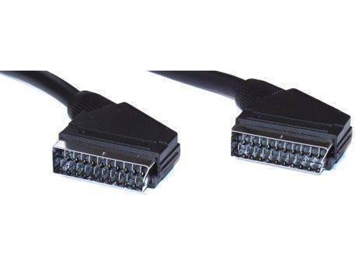 Cabo de Vídeo INLINE (SCART - 5 m - Preto)