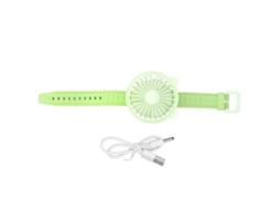 Primerox ventilador de Pulso Portátil Cute com Orelhas de Urso Usb Carregável Verde