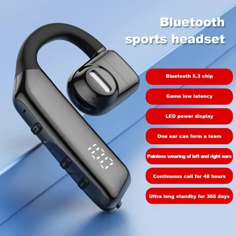 Fones De Ouvido Bluetooth Sem Fio Com Microfone, Fones De Ouvido De Condução Óssea