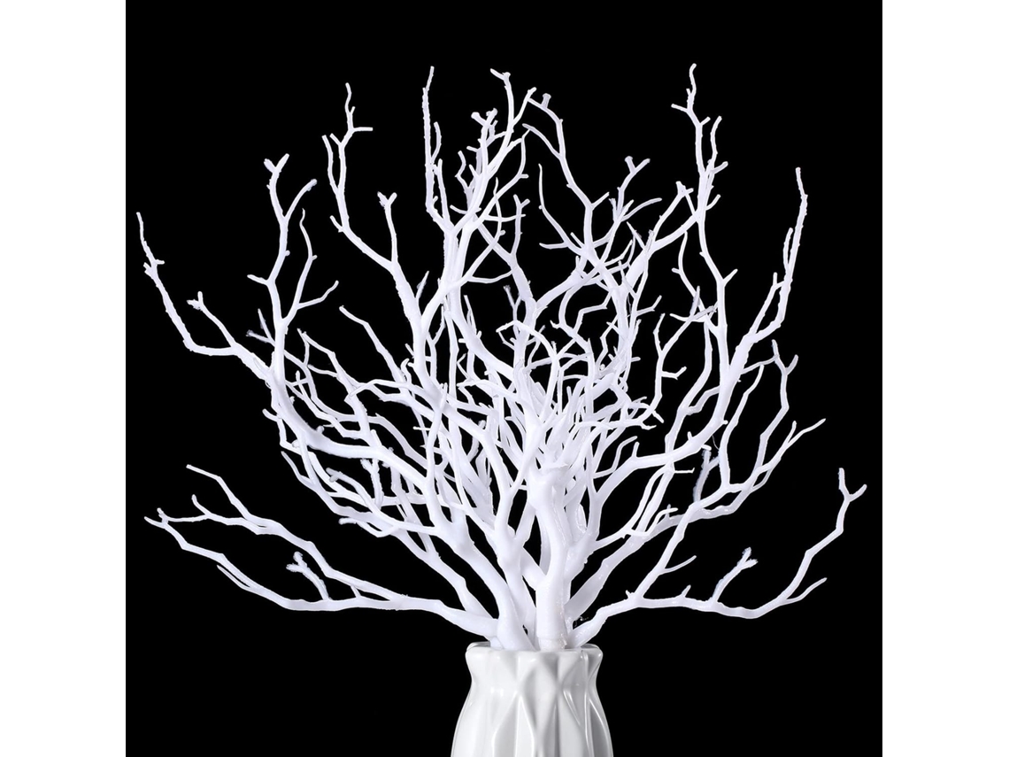 Galhos Pequenos de Manzanita 35 Cm , de Plástico, Galhos Artificiais, Galho Artificial em Forma de Chifre BRILVIBERA (13, 8 Polegadas)