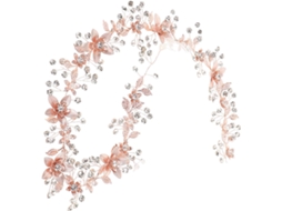 Cinto De Casamento Ciieeo Em Ouro Rosa Com Cristais, Cinto Floral Boêmio Para Vestido De Noiva, Acessório.