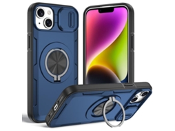 Capa Zruxe Compativel Com Iphone 14 Plus (magsafe - Suporte Giratorio - Azul)