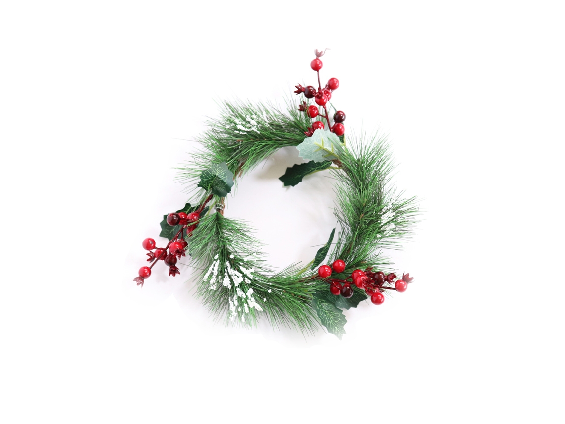 Coroa de Flores Guirlanda de Cabelo com Poinsétias Flores Baga de Azevinho Pinha Acessórios de Cabelo de Natal