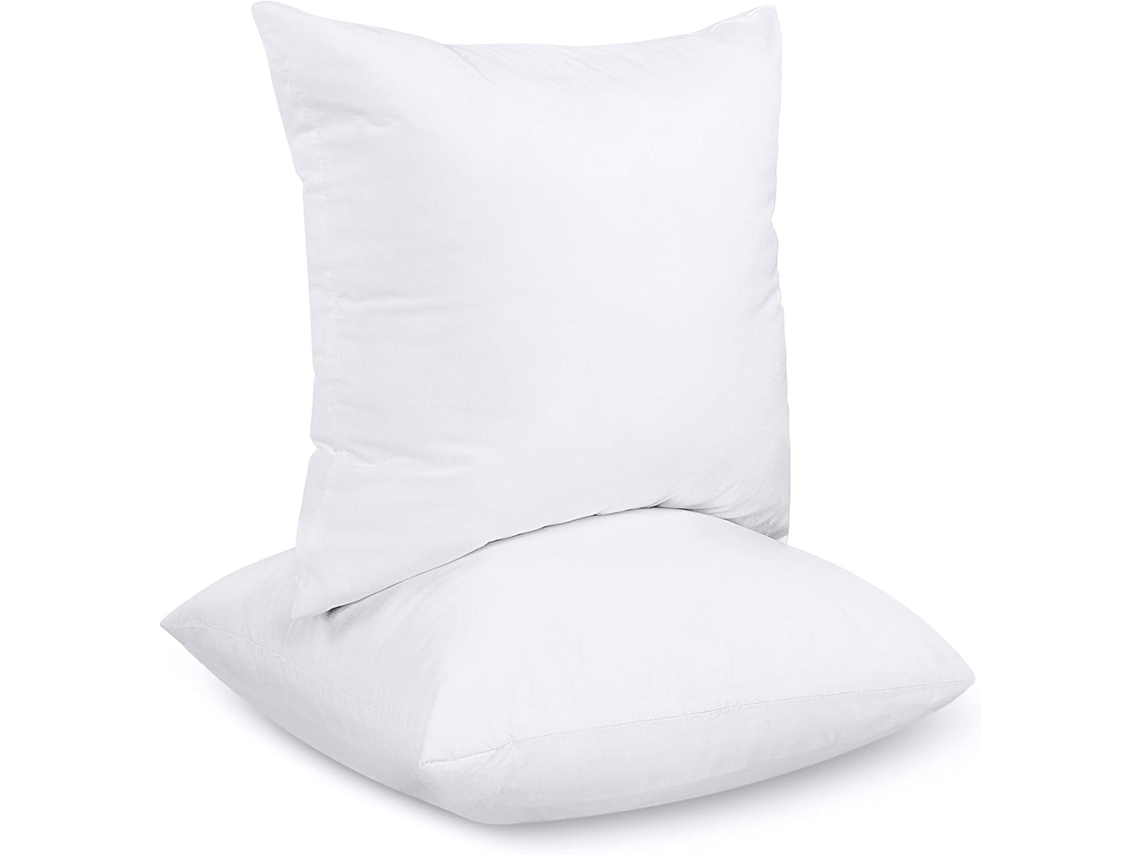 Almofadas De Fibra Oca (pacote Com 2), 35 X 35 Cm (14 X 14), Almofadas De Fibra Oca (brancas)
