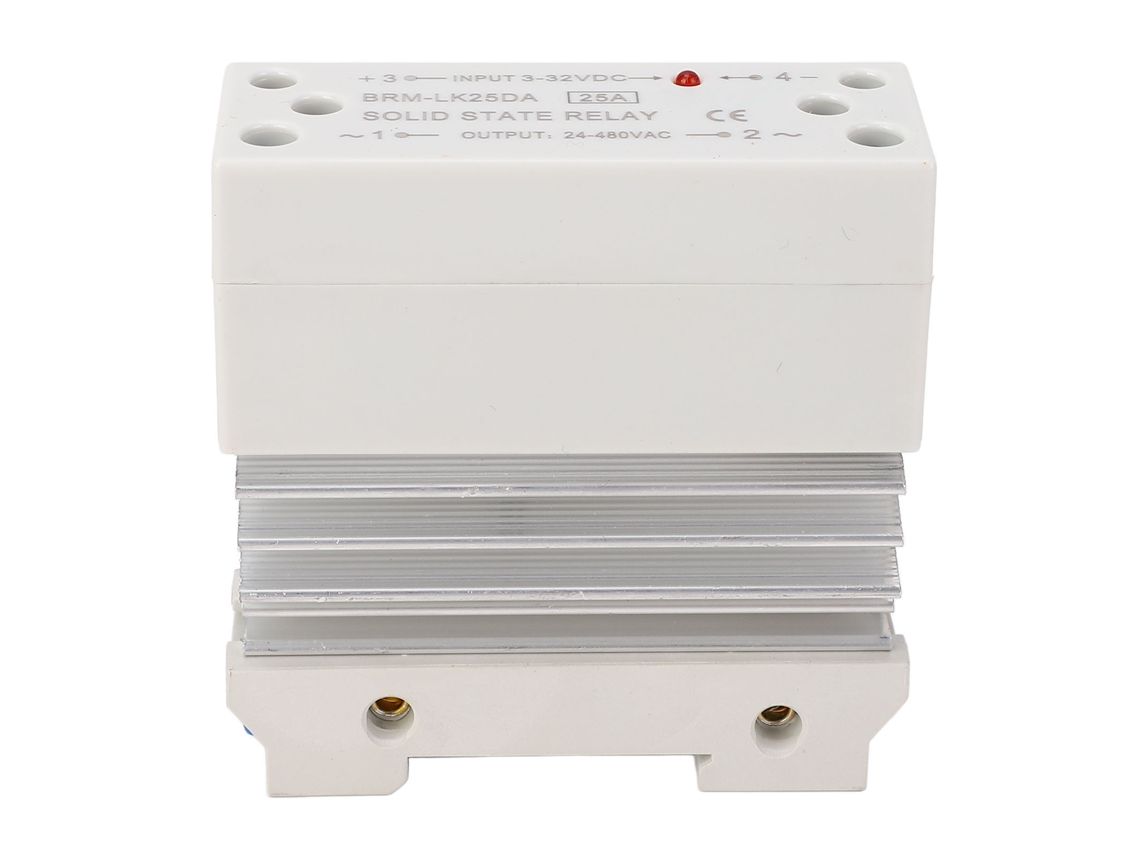Módulo Ssr 25a com Dissipador Entrada 3‑32vdc Saída 24‑480vac S/MARCA