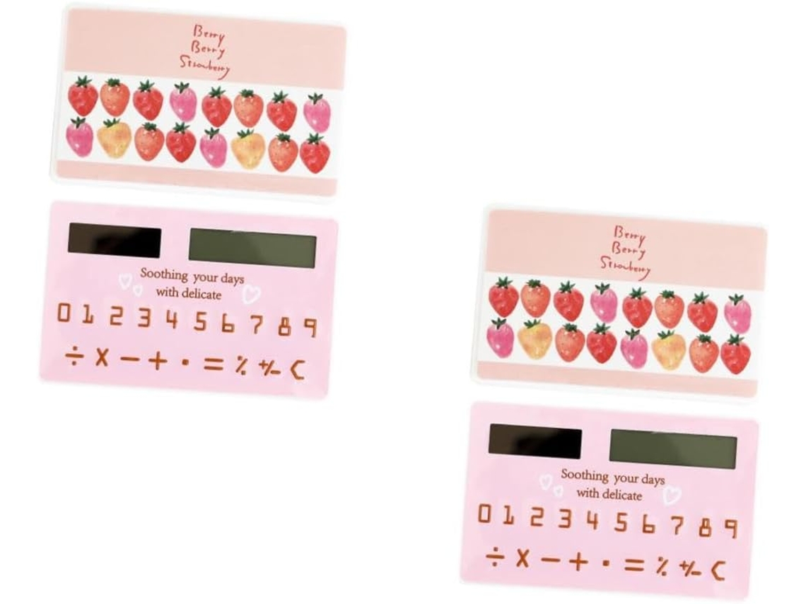 Mini Calculadora Solar Portátil, Ideal Para Escritório E Estudantes, Pacote Com 2 Unidades (cores Al Gokoco