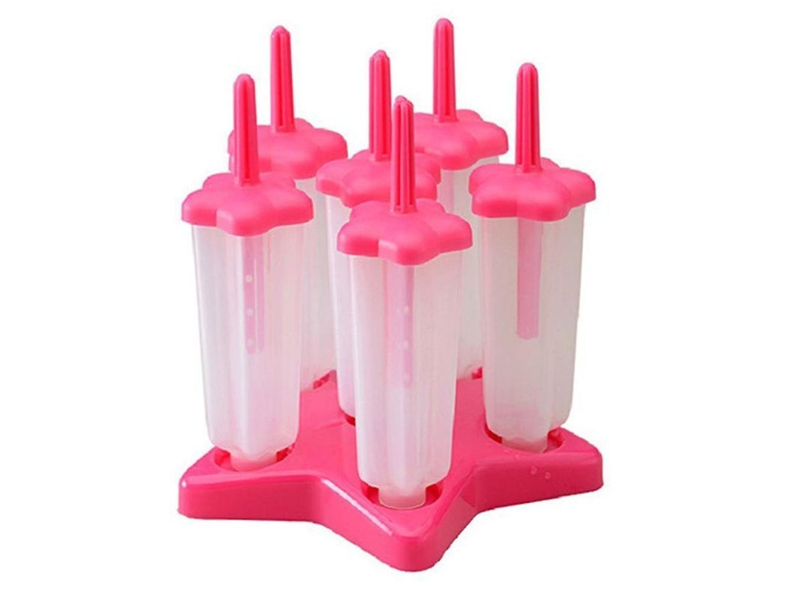 Moldes De Popsicles Reutilizáveis Eco-friendly, Seguros Bpa-free, Com Prato De Gotejamento E Fácil Limpeza Para Crianças Vermelho