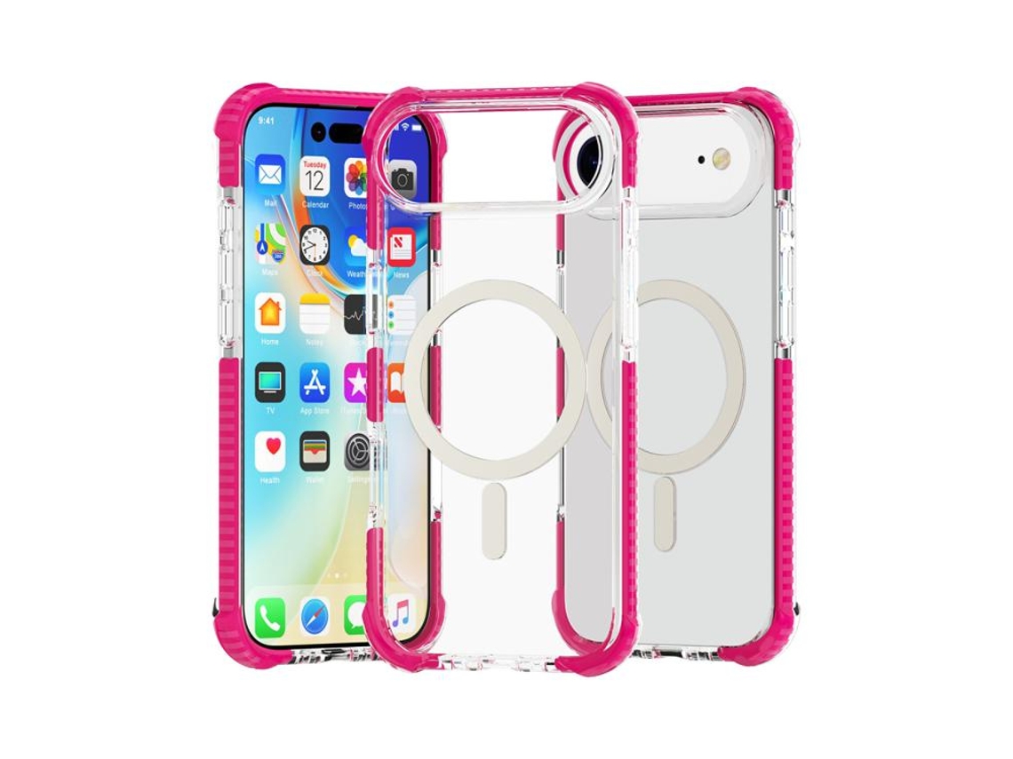 Capa De Acrílico Transparente À Prova De Choque Para Iphone 17 Air - Magnética - Magsafe