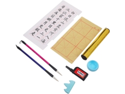 Kit de Caligrafia Amosfun para Pintura com Tinta Sumi, Pincéis Plástico Iniciantes, Pano Absorvente e Ideal Pr
