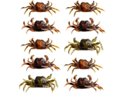 10 Iscas Artificiais De Caranguejo 3d Com Pontas Afiadas Para Pesca Marítima, Acessórios Para Pesca Gokoco