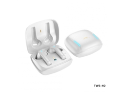 Auriculares Bluetooth True Wireless Remax -40 para Jogos 5.0 Estéreo Efeito Sonoro Música Branco