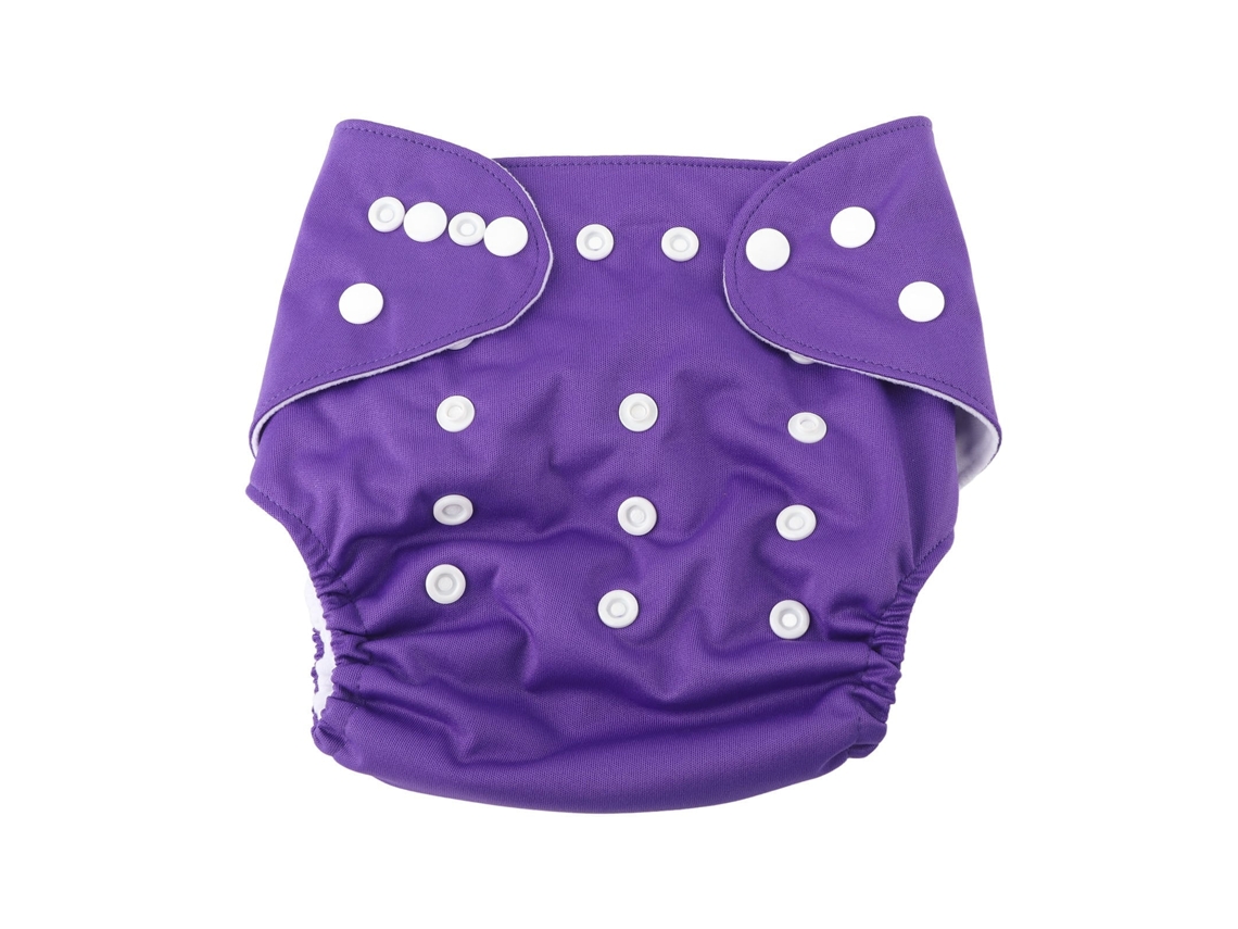 Primerox fraldário de Bolso Reutilizável Lavável À Prova de Vazamentos Algodão Bebê Roxo