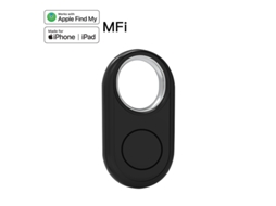 Localizador de objetos perdidos compatible con Apple para niños, personas mayores y mascotas (itag12 Negro)