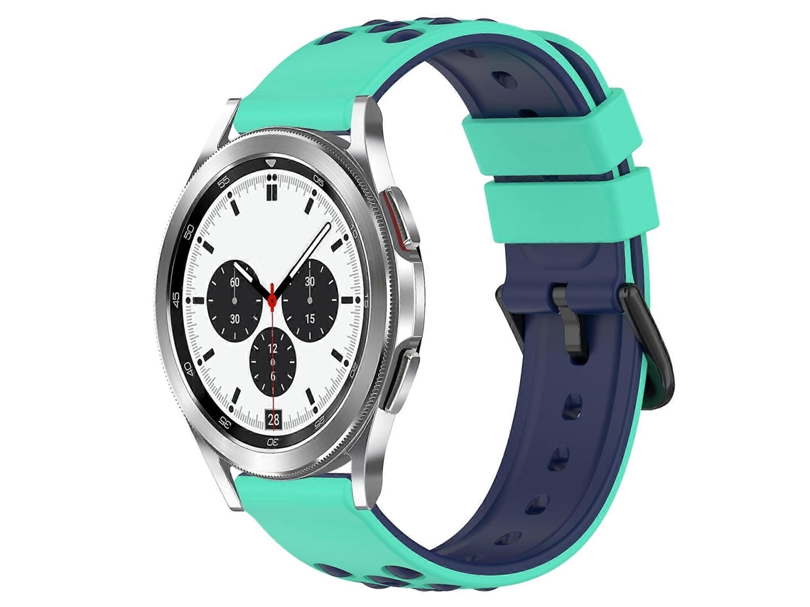 Pulseira De Silicone Poroso Bicolor Para Samsung Galaxy Watch4 Classic 42mm 20mm