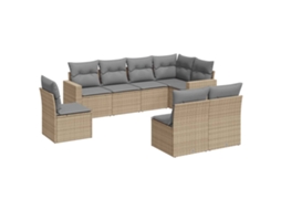 Garden Sofa Set, Garden Sofa Sets Vidaxl Bege Rattan / Vime (n/a)