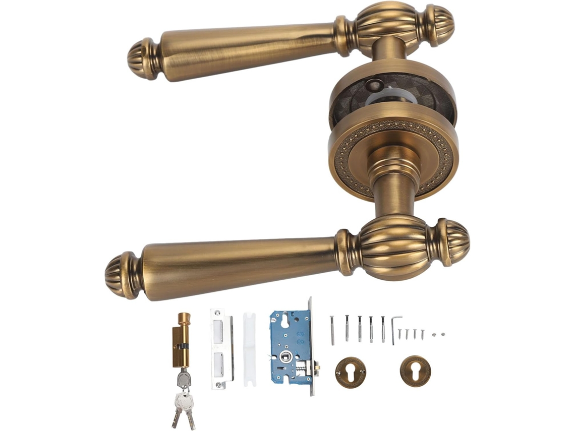 Fechadura Genérica Silenciosa Com Núcleo De Cobre, Estilo Retrô, Em Bronze Antigo, Para Portas De Quartos E Salas Estar