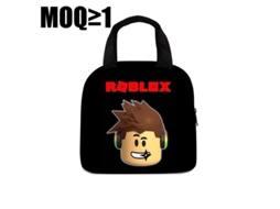 Bolsa de almoço Roblox para estudantes, bolsa de almoço de poliéster com estampa Aquaforge, 10 unidades