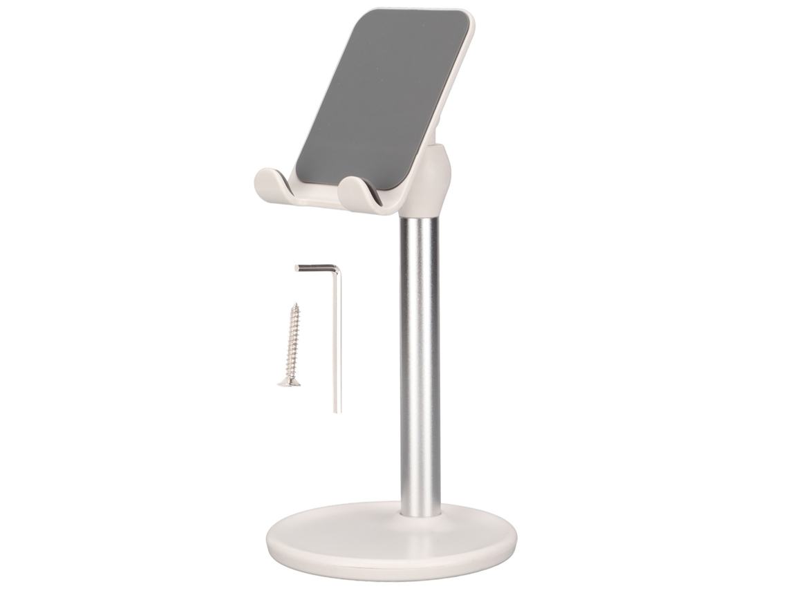 Suporte Telescópico Lazy Para Desktop (base De Apoio Em Liga De Alumínio Com Ajuste De 45 Graus)