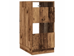 Conjunto 1 Armário De Lavanderia Vidaxl Castanho-acinzentado Derivados De Madeira (50 X 68 X 102 Cm)