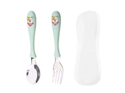 Conjunto de Talheres Divertidos com Garfo e Colher Cabo em Estilo Cartoon NEVEANCE