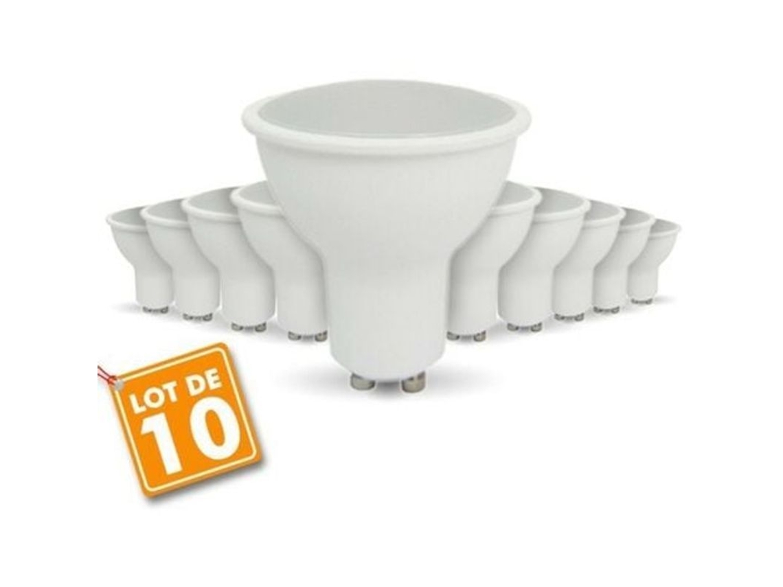 conjunto de 10 Lâmpadas Led Gu10 7w, 4000k Branco Natural