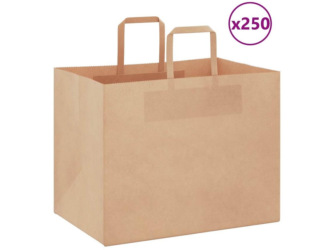 Paper Bag, Paper Bags Vidaxl Marrom Papel (32 X 22 X 24 Cm)