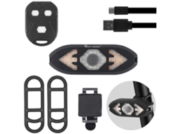 Everpertuk Luzes Traseiras para Bicicleta Sinal de Seta com Controle Remoto Sem Fio Luz Traseira para Bicicleta Rechar A226