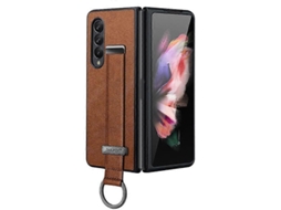 Capa Para Samsung Galaxy Z Fold4 Sulada Cool Series Em Pc + Textura De Couro, Resistente A Impactos